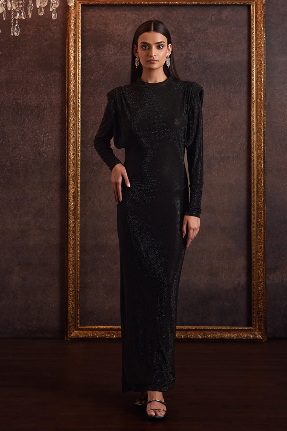 Naya Black Swarovski Gown – House Of Exotique