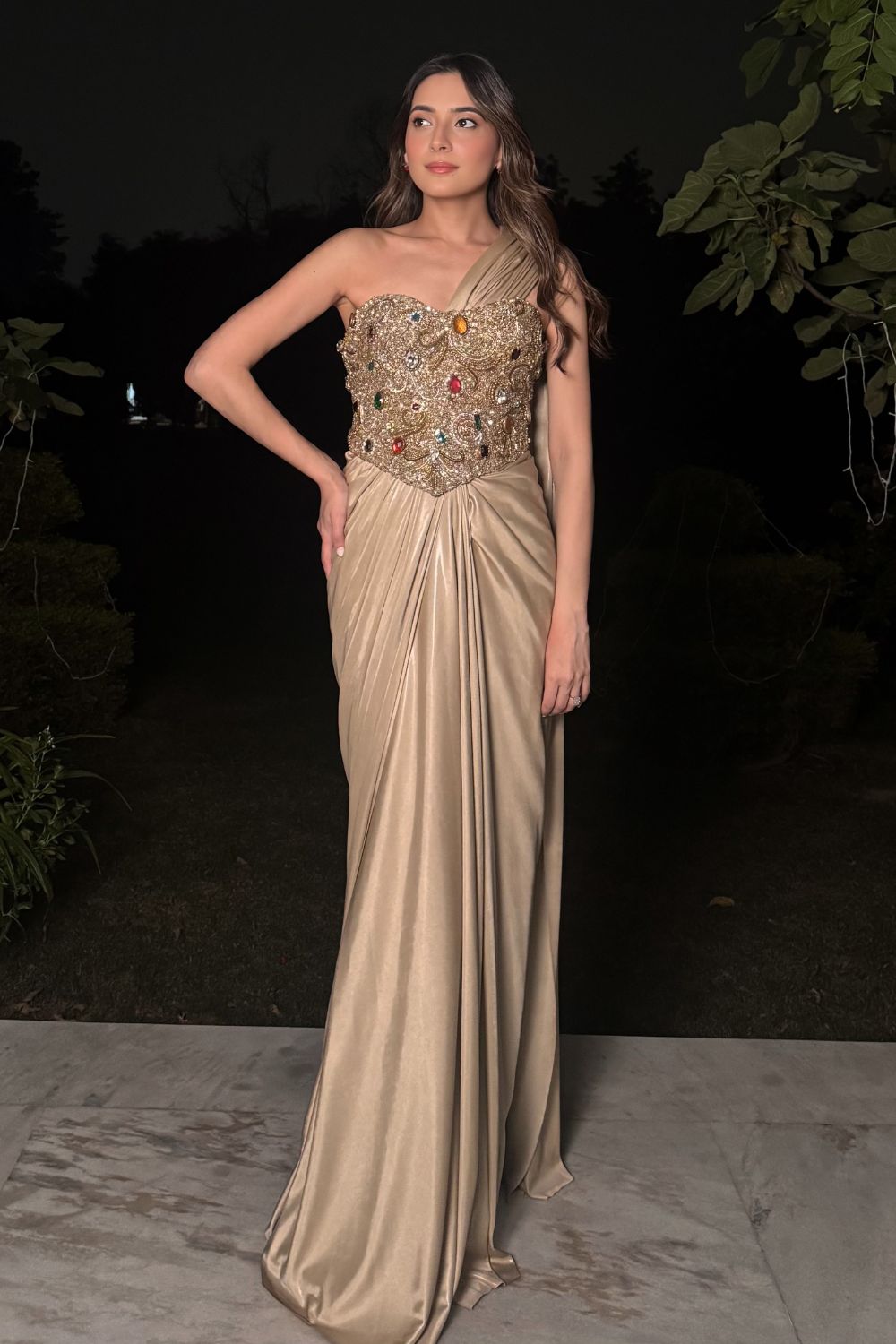 Itika In Our Rhine Jewelled Stone Saree