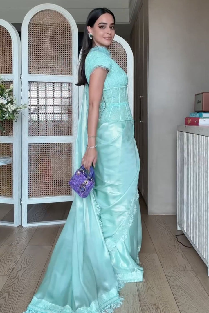 Arushi Mehra In Our Divine Pre Stitched Saree and Corset Belt