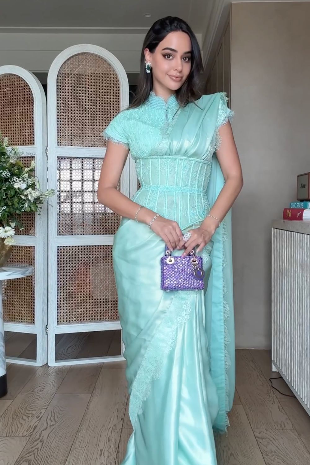 Arushi Mehra In Our Divine Pre Stitched Saree and Corset Belt