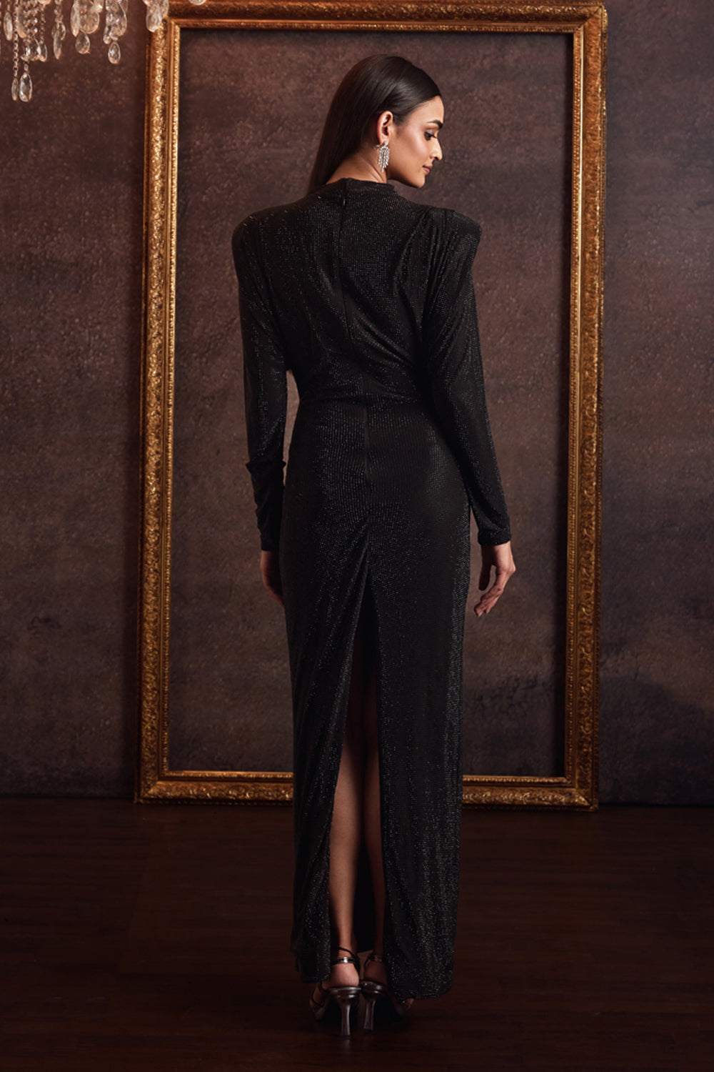 Naya Black Swarovski Gown – House Of Exotique
