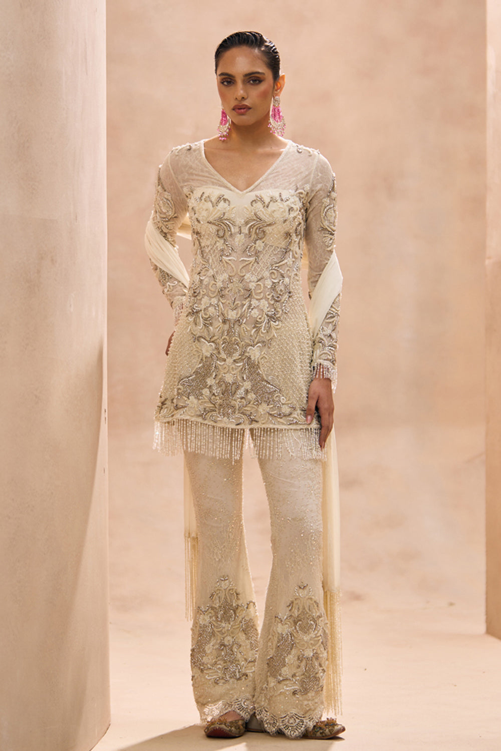 Civi Ivory A-Line Kurta Set