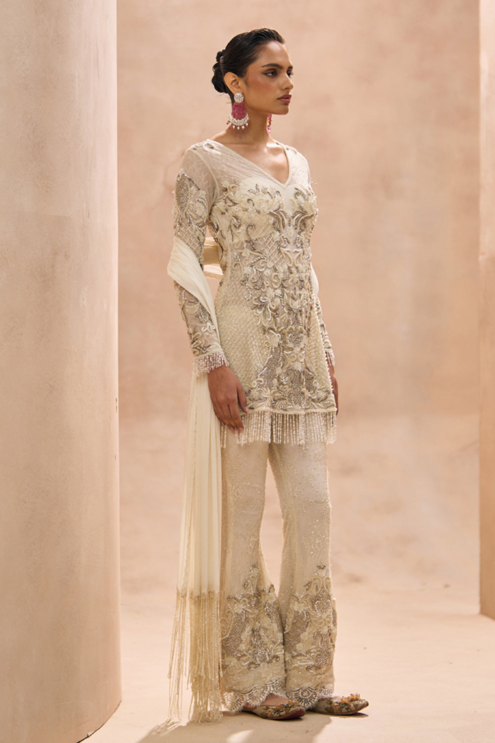 Civi Ivory A-Line Kurta Set