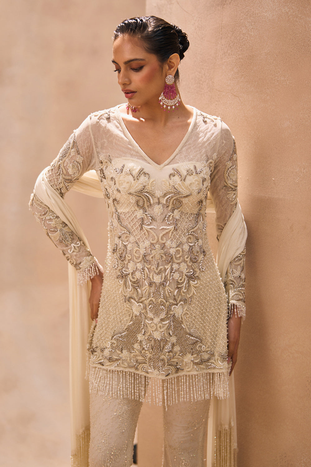 Civi Ivory A-Line Kurta Set