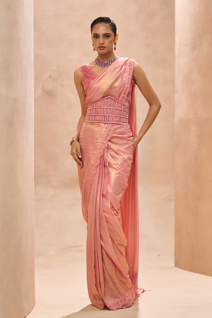 Ivy Pre-Stitched Saree With Corset Belt Set
