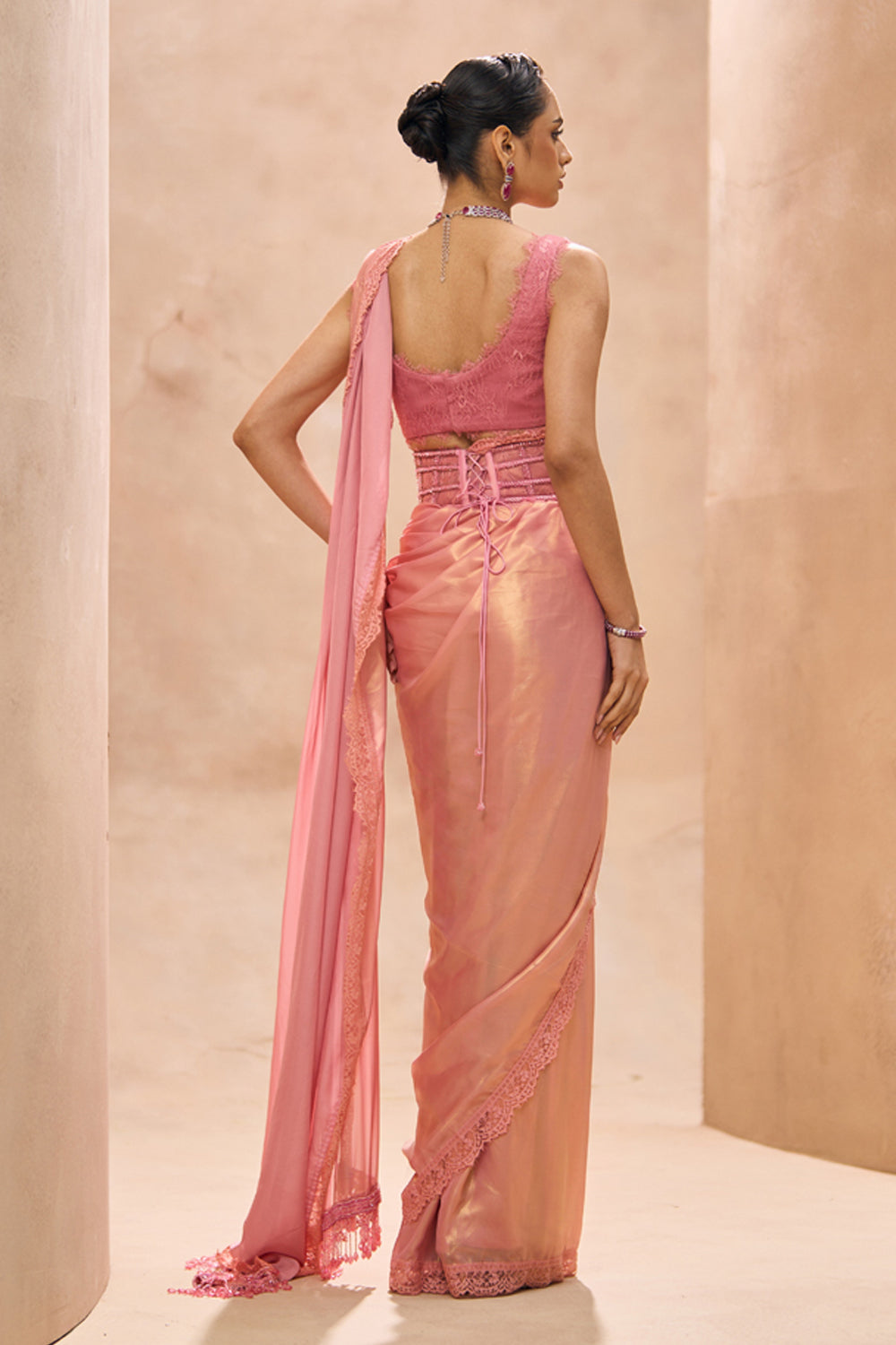 Ivy Pre-Stitched Saree With Corset Belt Set