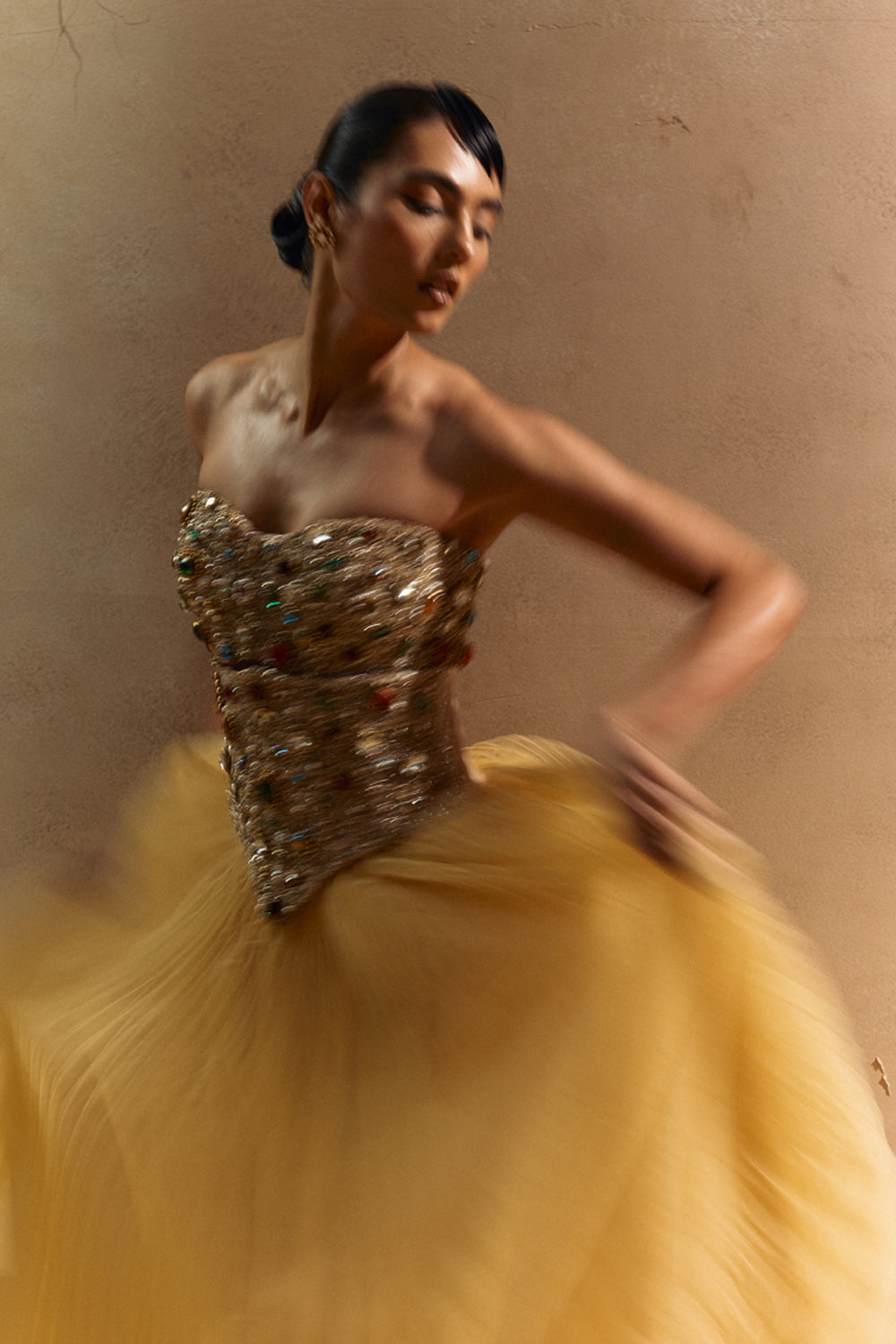 Iti Bejewelled Bustier and Tulle Skirt Set