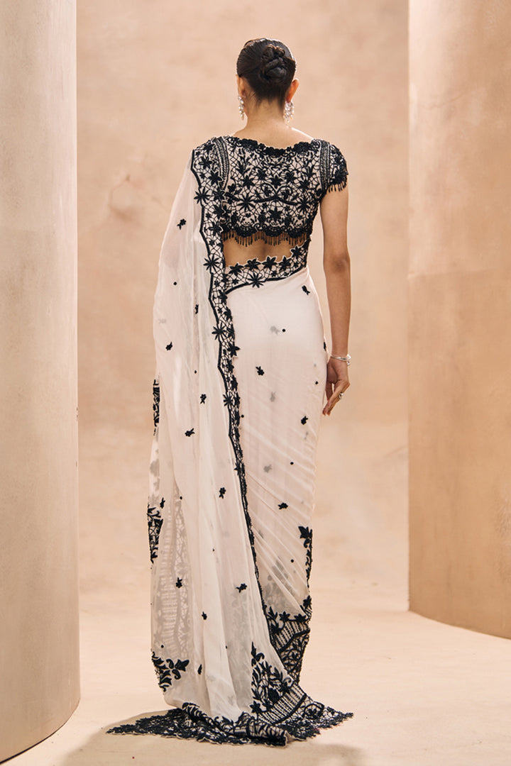 Alma Embellished Pre-Stitched Saree Set