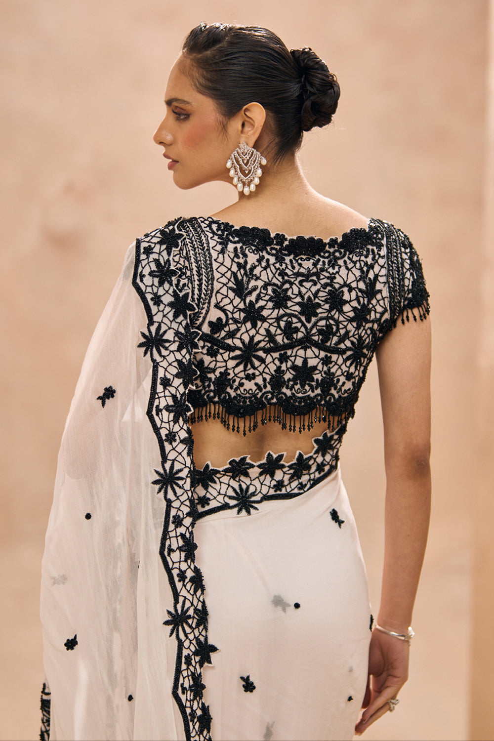 Alma Embellished Pre-Stitched Saree Set