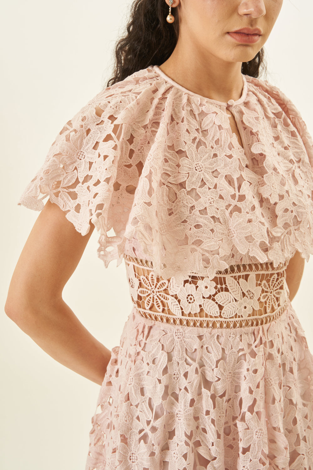 Self portrait floral mesh clearance lace frill midi dress