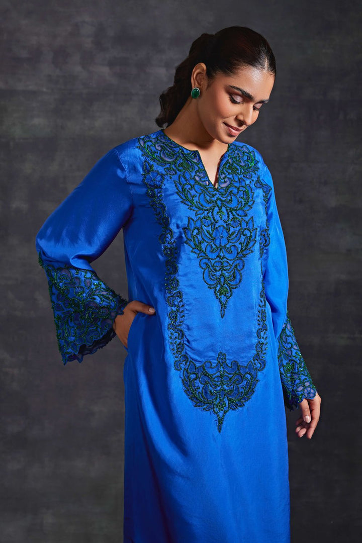 Advika Blue Kurta & Pants Set