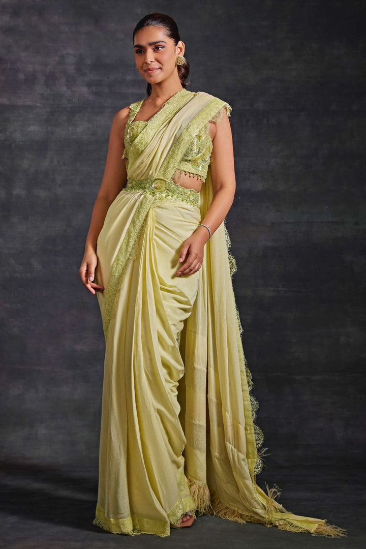 Nazm Ruffle Saree Set