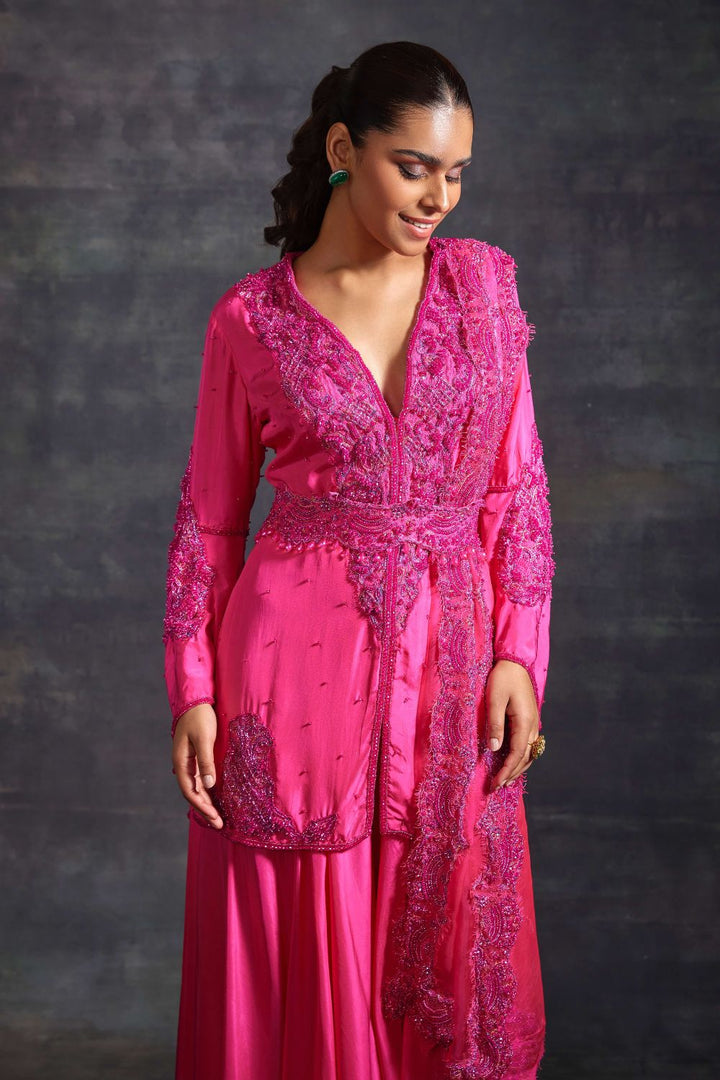 Eshal Pink Kurta & Sharara Set