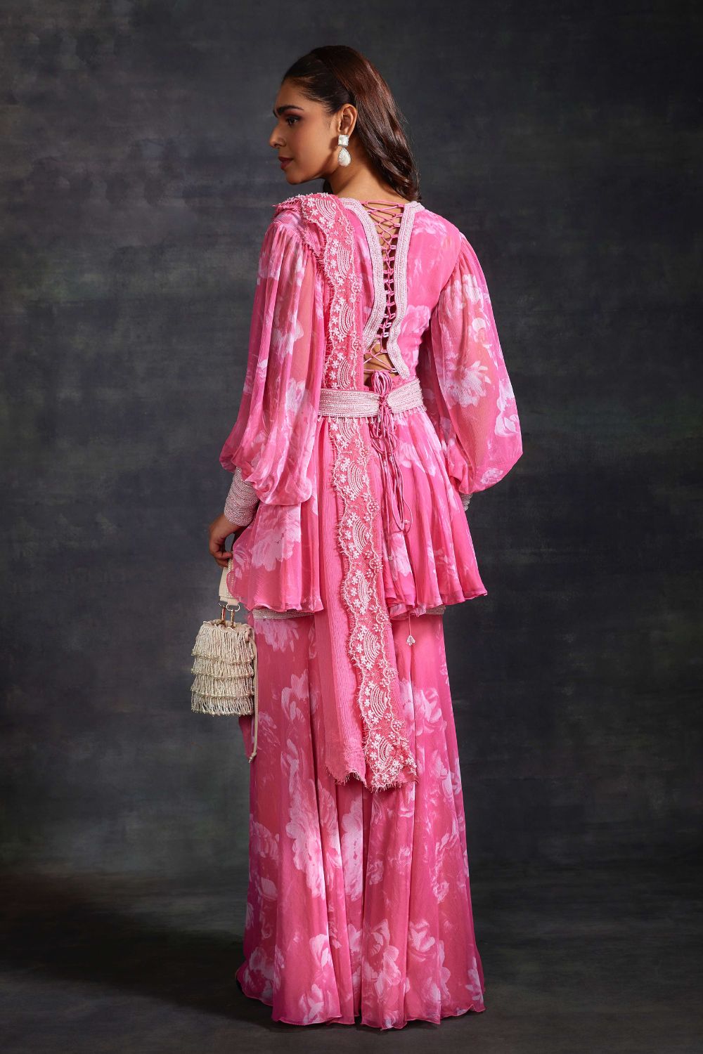 Abia Pink Kurta & Sharara Set