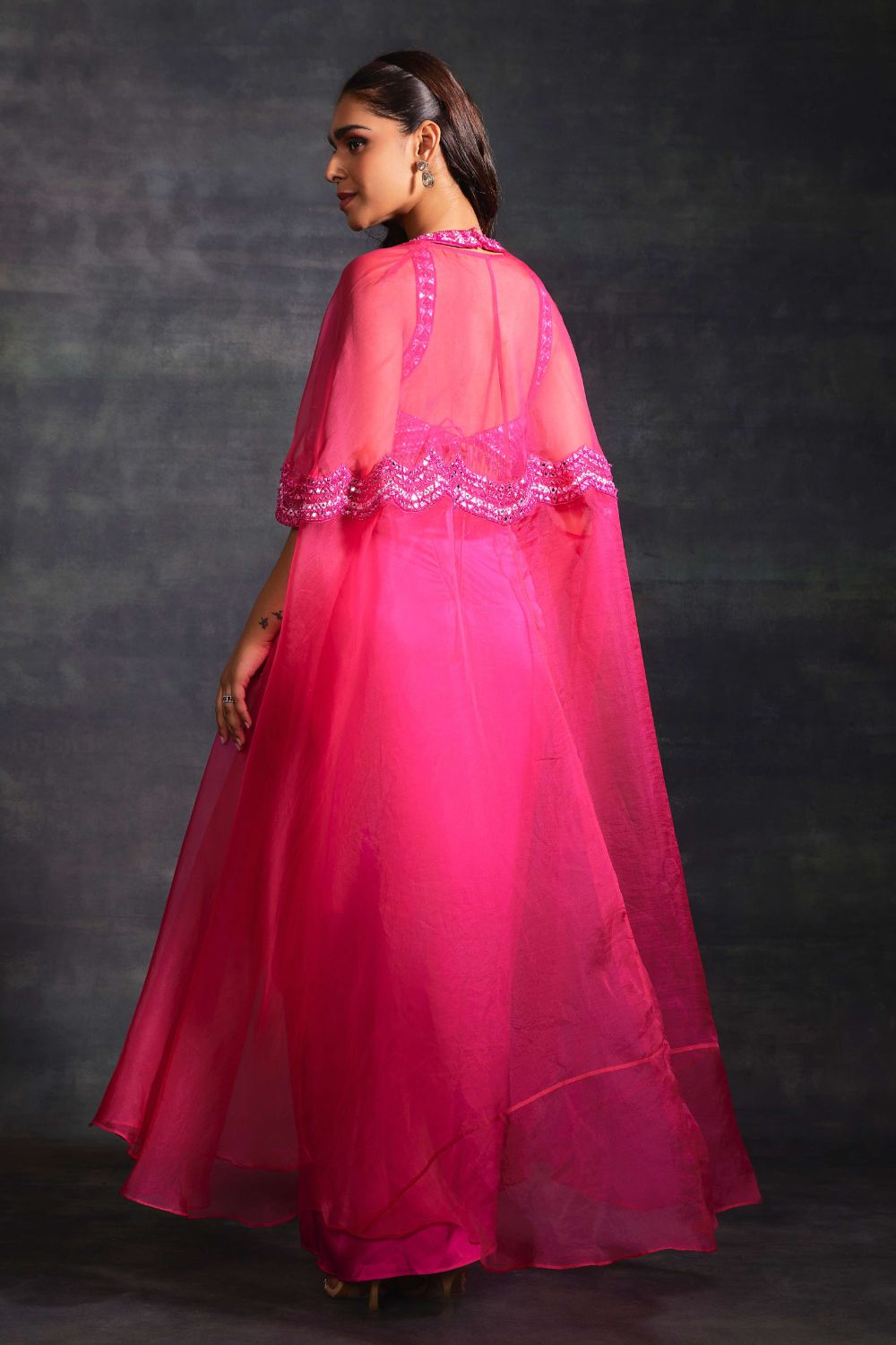 Tahira Pink Blouse & Skirt Set