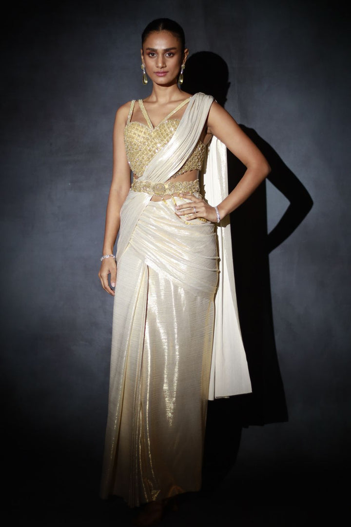 Golden Saree Set