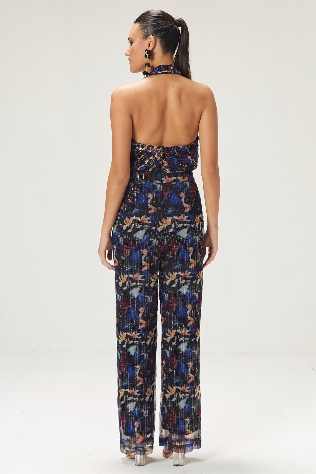 Dark Blue Halterneck Jumpsuit