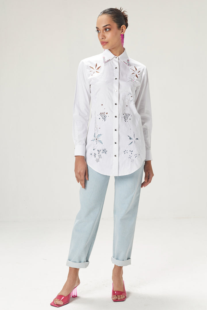 White Cutwork Shirt