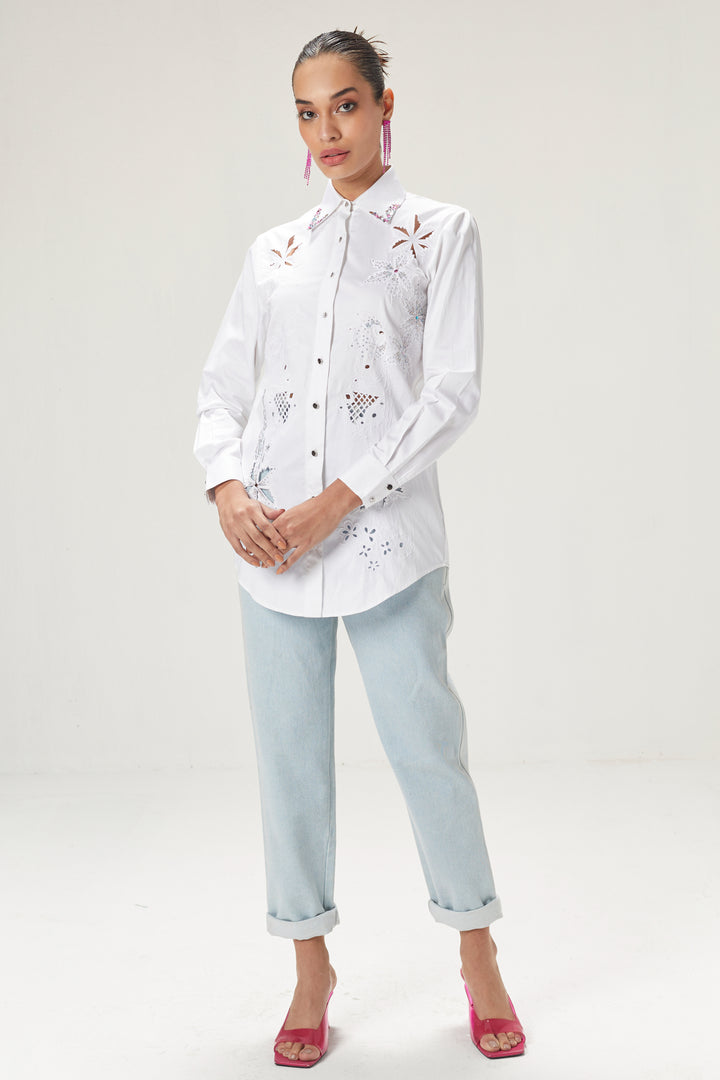 White Cutwork Shirt