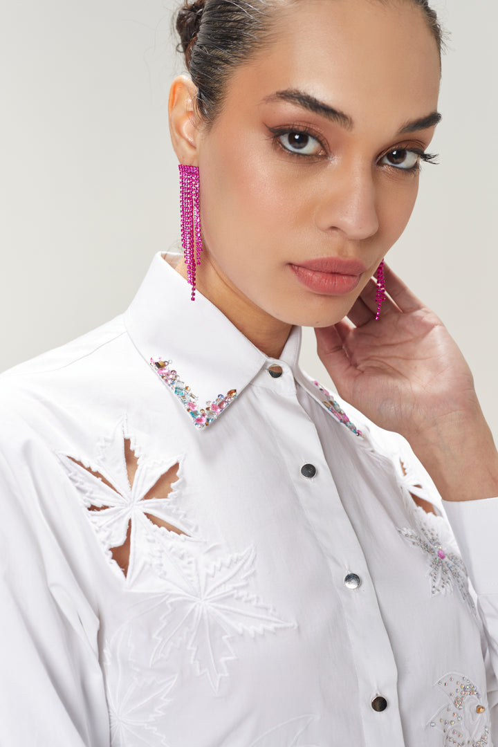 White Cutwork Shirt