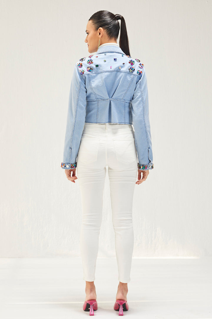 Light Denim Crop Jacket