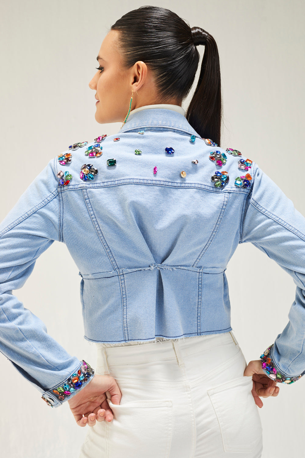 Light Denim Crop Jacket