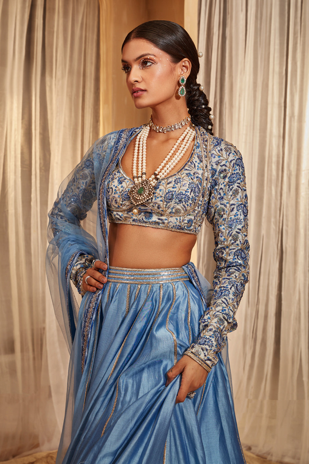 Blue Lehenga Set