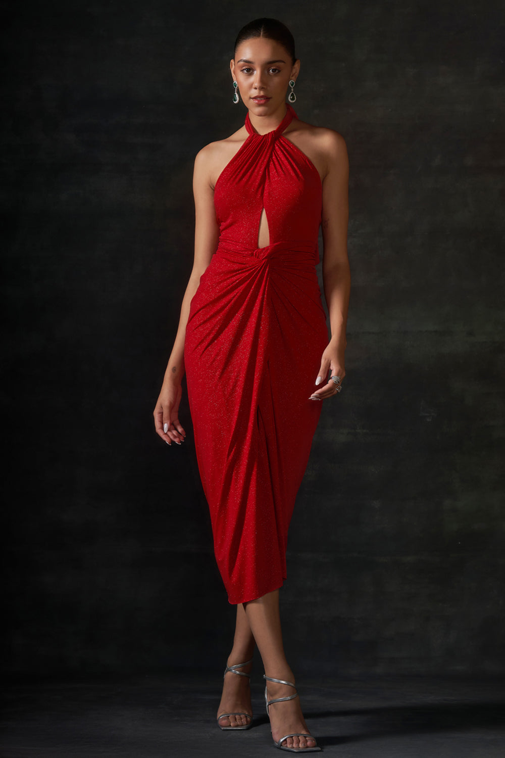 Red Halter Neck Dress