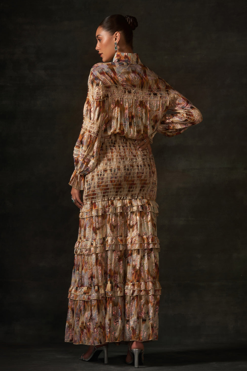 Rust Lurex Dress