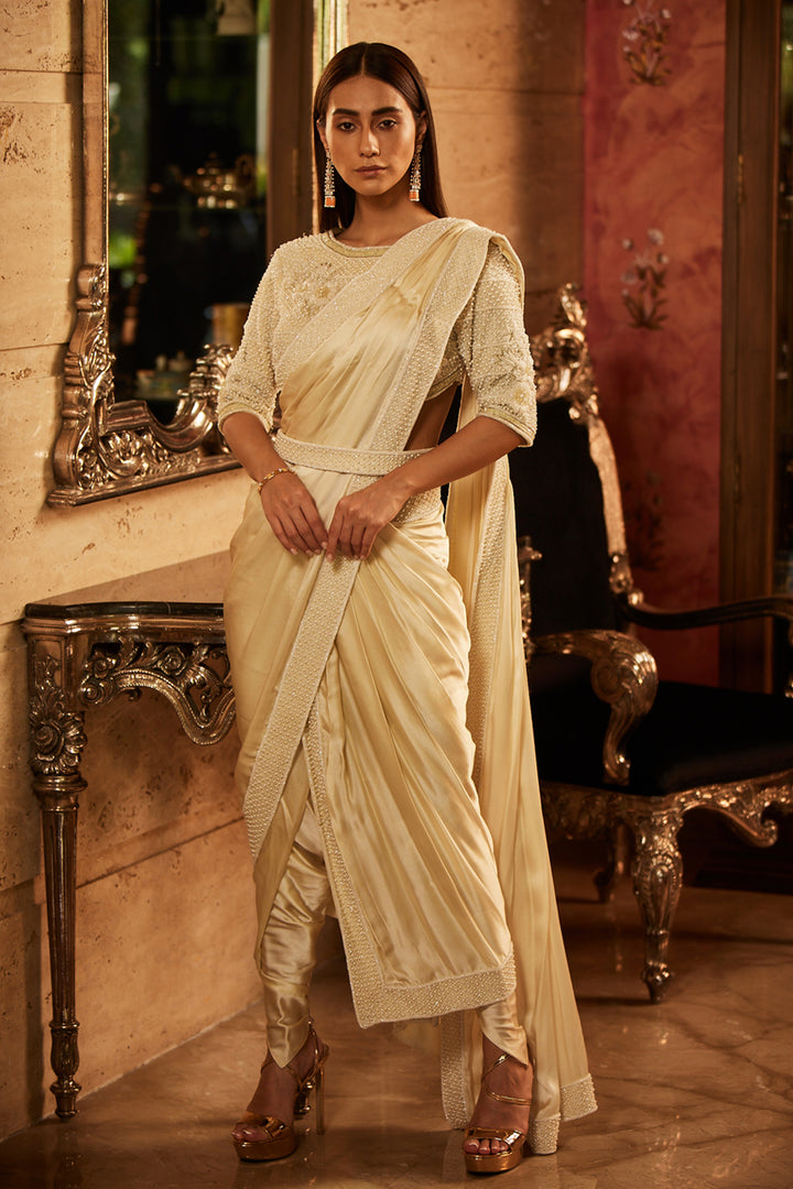 Ivory Saree Set