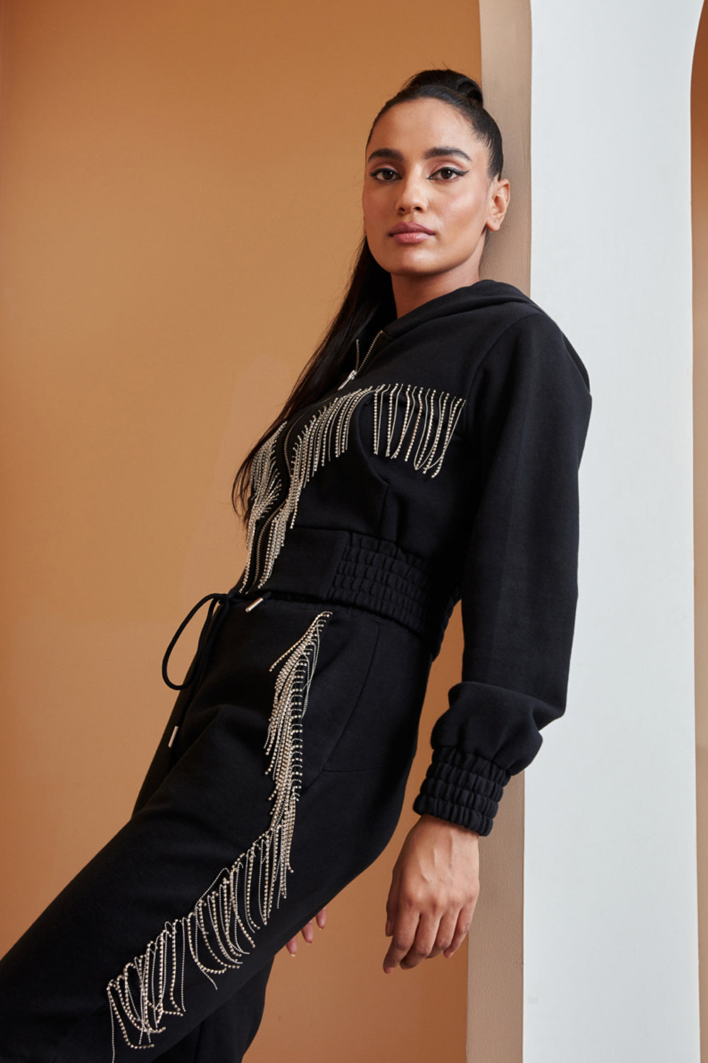 Black Tassels Tracksuit