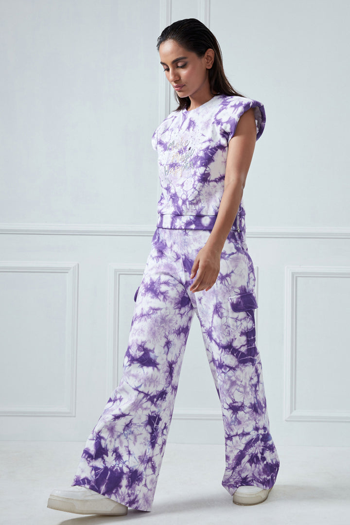 Make Magic Happen Purple Tie & Dye Tracksuit